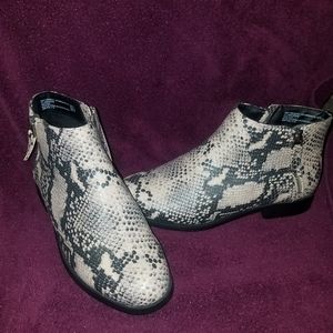 Snake skin booties